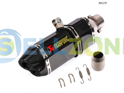 Εξάτμιση AKRAPOVIC σπορ τελικό για μοτοσυκλέτα 370 mm, carbon - Mt29
